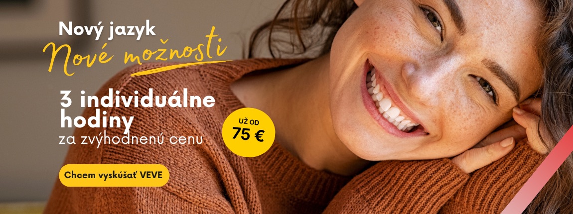 Nový jazyk, nové možnosti – 3 individuálne hodiny za zvýhodnenú cenu už od 75 €