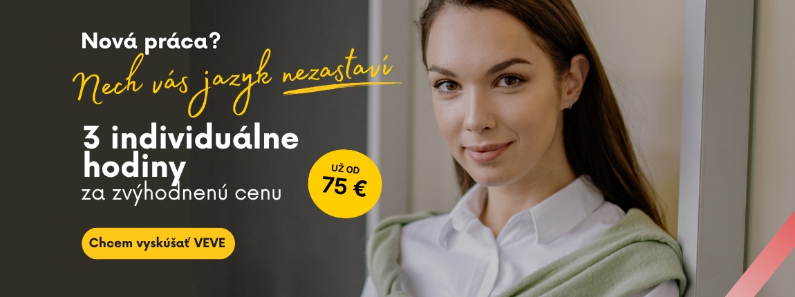 Nová práca? Nech vás jazyk nezastaví – 3 individuálne hodiny za zvýhodnenú cenu už od 75 €